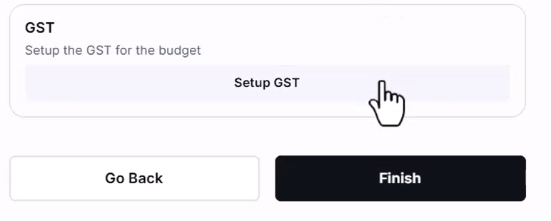 Create a New Budget - GST setup.png