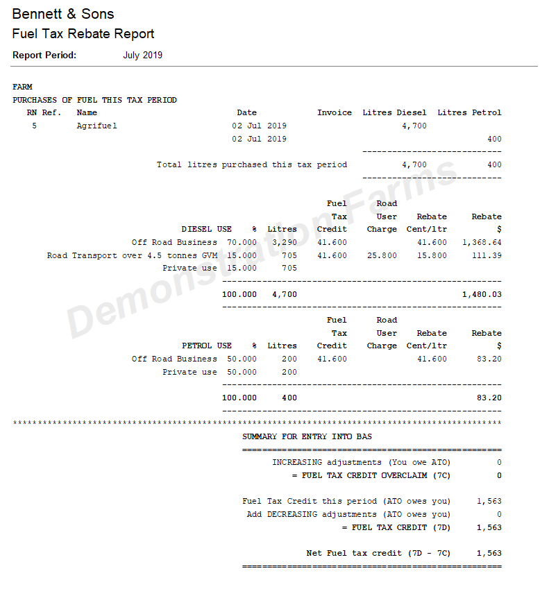 Reporting Fuel Tax Rebate Agrimaster